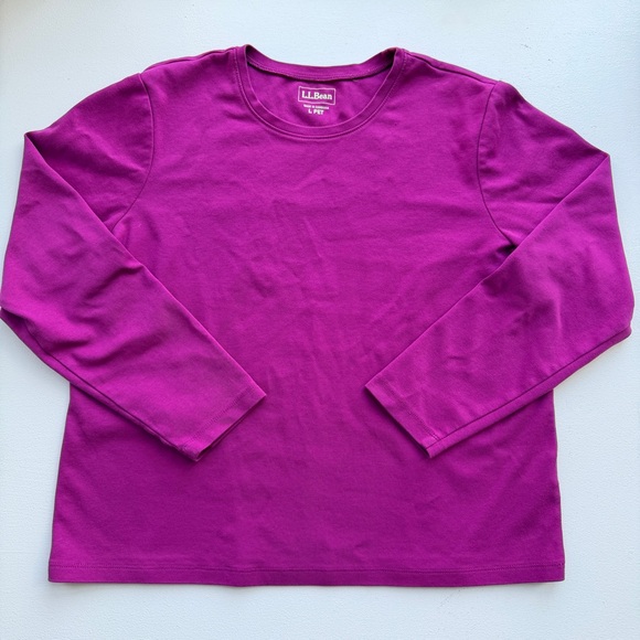 L.L. Bean Tops - LL Bean 100% Cotton Women’s Long Sleeve Magenta Shirt